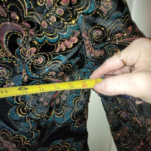 Vntg Scott McClintock Glittery Paisley Velvet Jacket Embroidered Blazer USA - Picture 5 of 12